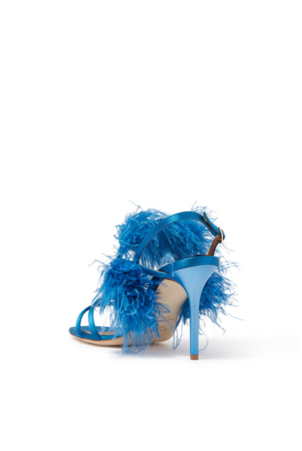 Sonia 85 Feather Slingback Sandals